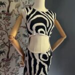 Abito Aderente Longuette Fantasia Zebra