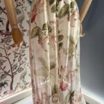 Pantalone Floreale con Dettaglio in Pizzo