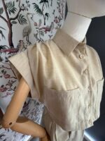 Completo Lumina Gonna Lunga e Camicia Oversize Sabbia – Made in Italy
