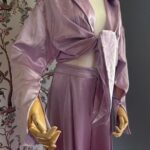 Completo Danamé in Satin Lavanda Perlato