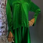 Completo in Seta Danamé Verde Smeraldo